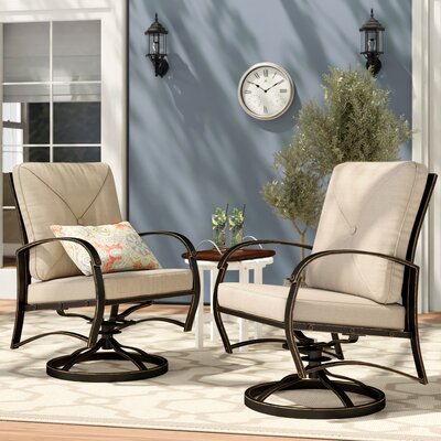 Swivel Patio Dining Chairs You'll Love in 2020 | Wayfair